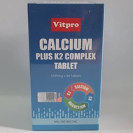 Vitpro Calcium Plus K2 Complex Tablet (30 tablets)