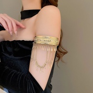 Vintage Metallic Tassel Arm Ring Bohemian Ancient Greece Exotic Bracelet Travel Accessories