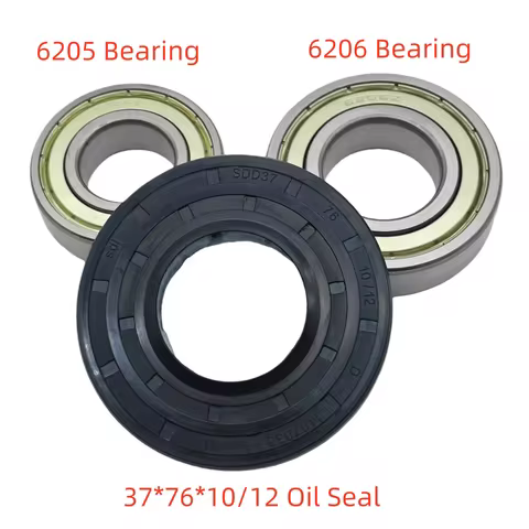 37*76*10/12 Oil Seal 6205Z 6206Z Bearing KIT For Hair LG Sam-sung Washer Parts 37 76 10/12 Seal 6205
