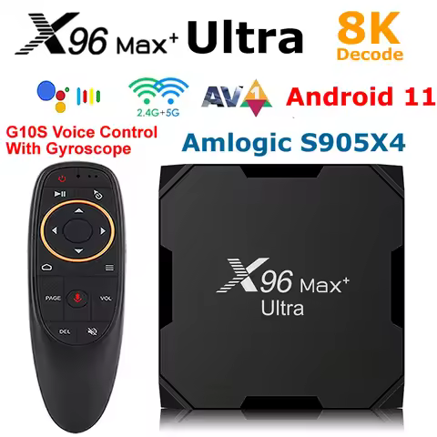 X96 Max Plus Ultra Android 11 TV Box Amlogic S905X4 4GB 64GB Media Player AV1 8K Decode Dual Wifi AC