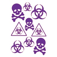 Danger Logo Cutting Sticker Skul Logo Sticker Decal Sticker