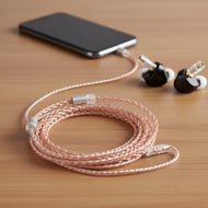 KBEAR 2PIN MMCX QDC TFZ Replacement Cord 4-Core Pure Copper Cable with 3.5mm Plug for KZ ZST ZSN PRO