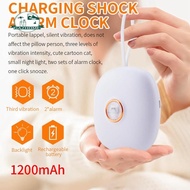 [In Stock] Vibrating Alarm Clock Creative 1 Key Snooze Travel Alarm Clock Bed Shaker for Bedside Bedroom Dorm Desktop Students