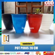 White tapered wasp flower pot TURQUOISE 20 CM - Tapered Pot 20 cm