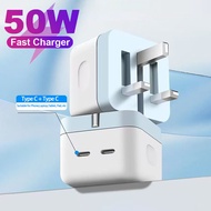 Dual PD 35W USB C Fast Charger 20W Power Adapter Charger Type C UK Plug PD Travel Adapter Quick Char