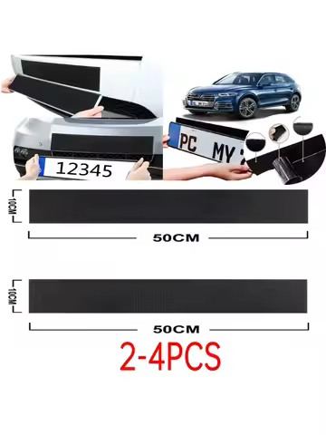 2/4PCS Frameless License Plate Holder Harmless Polyester Adhesive Number Plate Holder Durable Number