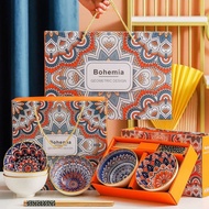 Bohemian Style Rice Bowl Porcelain Bowl Ceramic Bowl Mangkuk  Bowl Doorgift Wedding Gift Dinnerware 