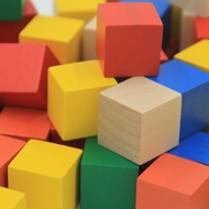 Cube building blocks math teaching aids small square wooden cube assembly building blocks