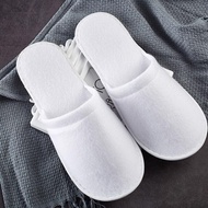 Disposable Plush Flat Slippers Men's and Women's Lightweight Closed Toe Non-slip Hotel Travel Shoes Men's Indoor Slippers