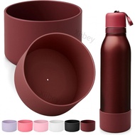 Silicone Boot for Black Cherry Owala FreeSip Twist 24oz 18oz, Anti-Slip Protective Sleeve for Owala 