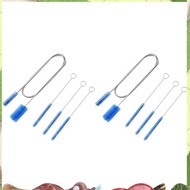 5Ft Long Elastic Double Head Nylon Brush 3 Straw Brushes for Aquarium Hose /Fish Tank/Sinks