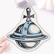 Allenjoy 30.6" x 31.3" Space Explorer Bathroom Rugs Orb with Cross Mat Bathmat Rug Non Slip Washable