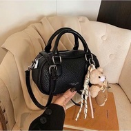 Women's Fashion Rice Leather Crossbody Bag with Bear Hook HL 001