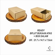 TOP OPEN BOX + INNER BOX size 21.7 x 14.7 x 7.5 cm