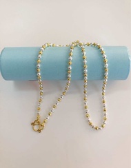 สร้อยคอสองเคลายเม็ดจีบเงินแท้925 เครื่องประดับเงินแท้ สร้อยคอ สร้อยเงินแท้