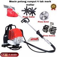 Mesin potong rumput 4 tak merk mollar gx-35 multifungsi