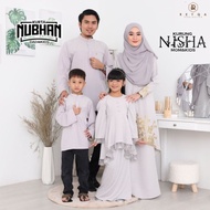NEW ARRIVAL | FAMILY SET SEDONDON | KURUNG NISHA & KURTA NUBHAN | SILVER GREY | KURUNG SULAM TENUN K