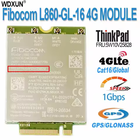 Fibocom L860-GL-16 Module for Lenovo Thinkpad T14 T14s L14 L15 P14S P15V X13 Yoga Gen3 X1 Nano Gen2 