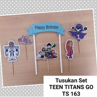 TS163 - The Titans Go Cake Topper Cake Decoration