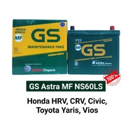 Aki mobil Honda HRV, CRV, Toyota Yaris GS Astra kering NS60LS 45 Ampere original