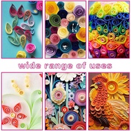 Paper Quilling Tools 24 Pcs Quilling Paper Slotted Tools Kit 4 Colors Rolling Multi-Function Needle 