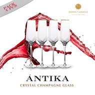 Dining Vaisselle - Antika Crystal Champagne Glass แก้วแชมเปญทรงสูง ขอบทองหรูหรา (แพ็ค 4 / 6 / 10ใบ)