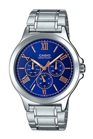 Casio Standard นาฬิกาข้อมือผู้ชาย สายสแตนเลส รุ่น MTP-V300,MTP-V300D,MTP-V300D-2A,MTP-V300D-2AUDF - สีเงิน