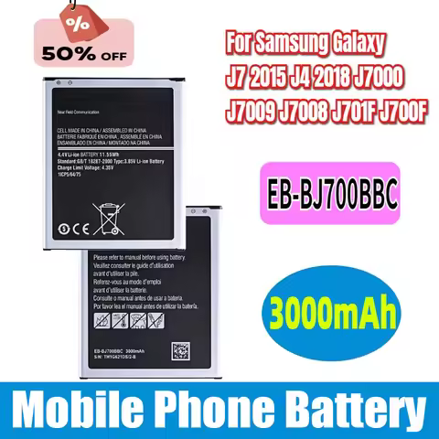 EB-BJ700BBC EB-BJ700CBE Battery 3000mAh For Samsung Galaxy J7 2015 J4 2018 J7000 J7009 J7008 J701F J