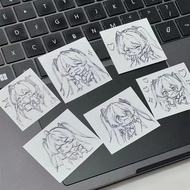 Hatsune Miku สติกเกอร์โลหะอะนิเมะส่วนบุคคลสติกเกอร์กันน้ําโทรศัพท์มือถือหูฟังแล็ปท็อปรถตกแต่งของขวัญ
