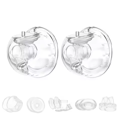 2 Sets Replacement Parts for Momcozy S12 Pro/S9 Pro Milk Cups: Collection Cup, Duckbill Valve, Flang