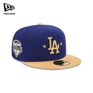 New Era 59FIFTY Los Angeles Dodgers MLB Gold Sidepatch Royal Blue Fitted Cap