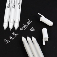White Ink Gel Pen 1/3/6pcs/Set 0.6mm Large Capacity Fine Tip Highlight Marker Pen Sketching Drawing Comic Art Stationery