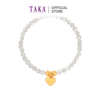 DA2 TAKA Jewellery 999 Pure Heart Pendant with Beads Bracelet