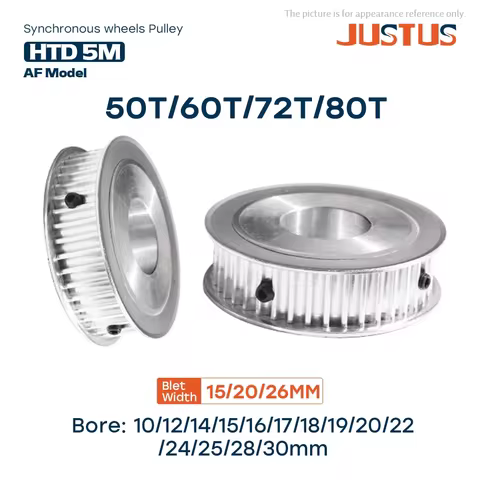 HTD 5M 50T/60T/72T/80 Teeth Timing Pulley Bore 8-30mm keyway 3x1.4/4x1.8/5x2.3/6x2.8/8x3.3mm for 15/