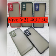 CASE VIVO V21 4G / V21 5G MATTE DOVE SOFTCASE TRANSPARAN SLIM CASE FUZE MACARON VIVO V 21 4G / V 21 
