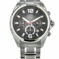 Alba Jam tangan pria silver black - stainess steel