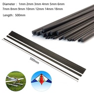 Solids Carbon Fiber Rod 1MM 2MM 3MM 4MM 5MM 6MM 7MM 8MM 9MM -18MM (500MM) Reinforcement Rod high str