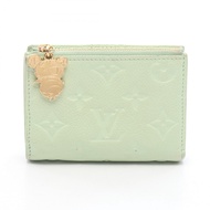 【二手】路易威登LOUIS VUITTON雙折錢包 LV × TM Portefeuille Lisa Monogram Empreinte 綠茶熊貓 M14088 綠茶皮革