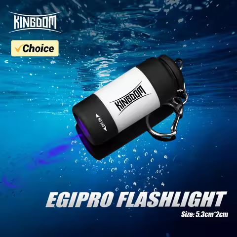 Kingdom Flashlight Fishing Tackle USB Interface Mini Easy Carry Use 5.3cm*2cm Rechargeable Plastic F