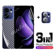 Oppo Reno13 F 5G ฟิล์มไฮโดรเจลสำหรับเลนส์ด้านหน้า3in1 ฟิล์มไฮโดรเจลสำหรับ Oppo Reno 13 F 13F Reno13F