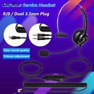 H300 Customer Service Headset Lossless Noise Reduction Breathable 35mm RJ9 MIC Long Cable Call Center Headphone for Telemarketing