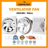 Ventilating Fan Wall / Ceiling Exhaust Fan 6" / 8" / 10" / 12" Kipas Exhaust Fan Ventilation Fan Cei