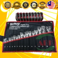 HITTO COMBINATION WRENCH SPANNER SET SPANAR SET 16PCS 6-24MM