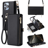Zipper Card Wallet Leather Case For Oneplus 15 1+15T One Plus 13 13R 13T 13S 1+Ace 5 Pro Ace6 Ultra 