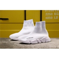 sepatu balenciaga speed trainer triple white premium original unisex