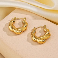 Retro Minimalist Niche Design Sense Croissant New Tide Personality Earrings S8w9
