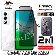 For OPPO A6i 5G Anti-Privacy Hydrogel Films and Camera Flim For OPPO A6i Pro Oppo A 6 i Pro oppoA6i 
