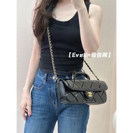 Chanel 25K Mirror Patent Leather Baguette Crossbody Bag Shoulder Bag Diamond Checkered hobo Underarm