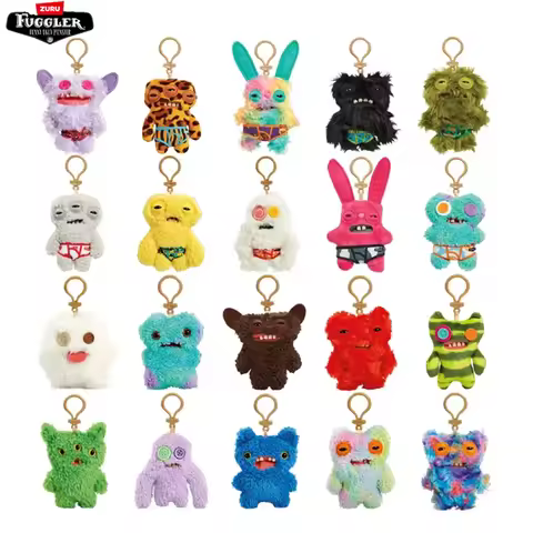 Fuggler Soft Plush Dolls Keychain Ugly Grin Cute Teeth Monster Pendant Fugg Cartoon Funny Backpack K