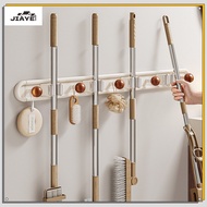JiaYe--Toilet Balcony Mop Wall Clip Bathroom Wall Hanger Perforation-Free Mop Broom Clip Shelf